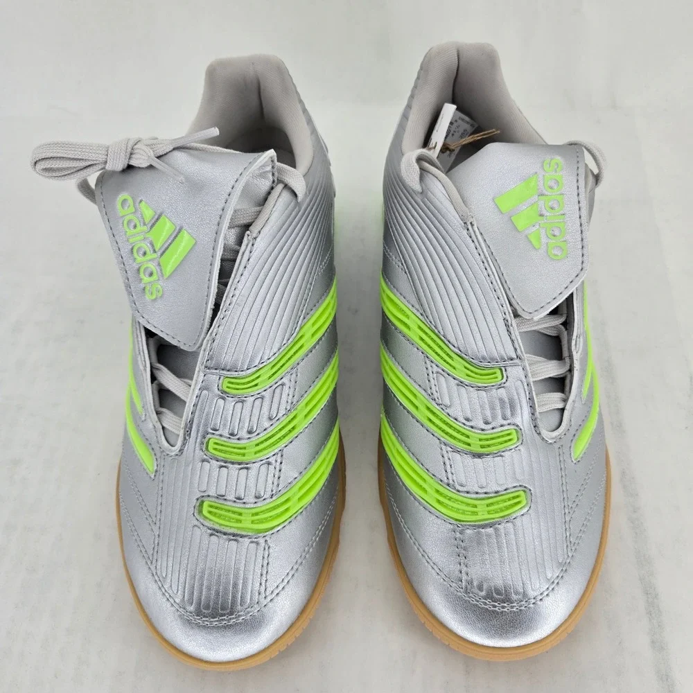 Adidas Predator Sala W Silver Green Indoor Soccer Shoes JR1636 Womens 9 NEW